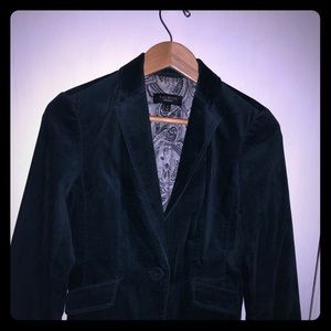Velvet blazer with paisley lining